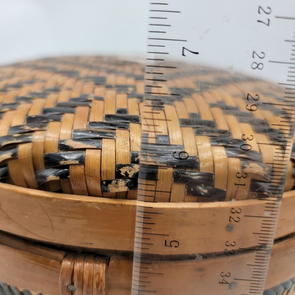 Vintage Chinese Woven Bamboo Wedding Basket - Picture 10 of 10